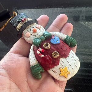 1980’s Frosty Snowman primitive Ornament